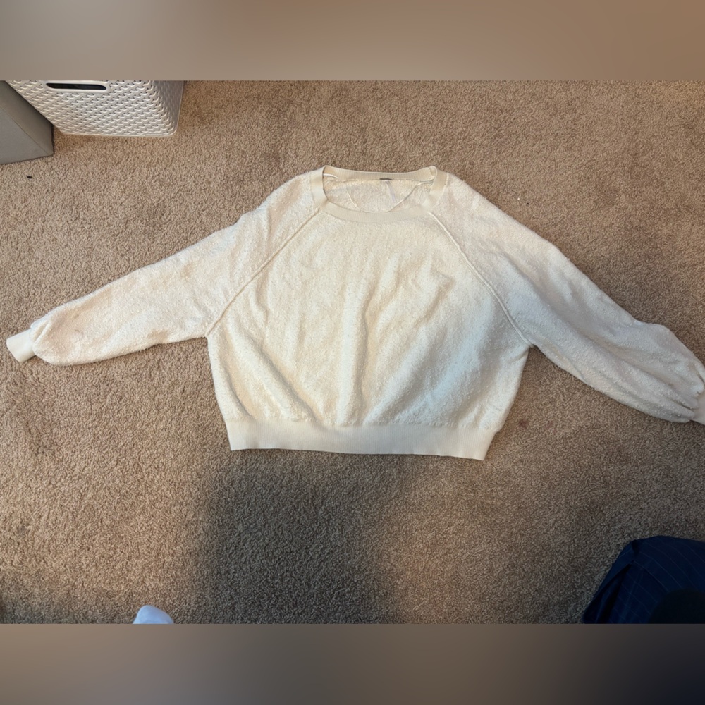 Free People Women's Cream Texture Sweater Size Medium